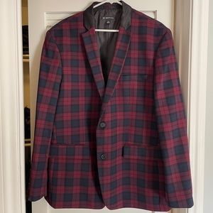 Men’s INC Plaid Blazer XL